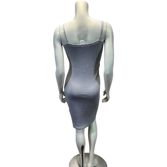 Forever 21 Grey Sleeveless Stretch Midi Dress, Size Large, Good Condition - Picture 3 of 10